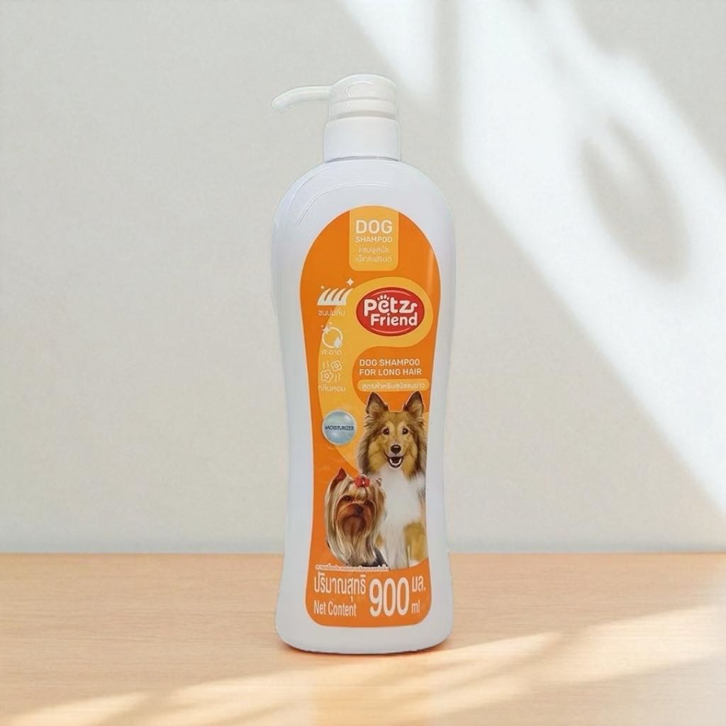 ￼แชมพูอาบน้ำสุนัข Petz Friend 900ml สูตรสำหรับสุนัขขนยาว 🐕🦮