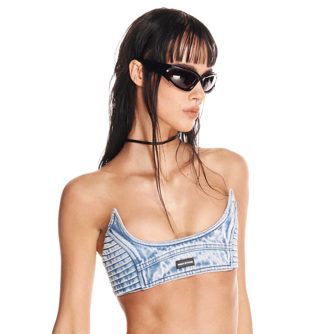 FANG Denim bralette