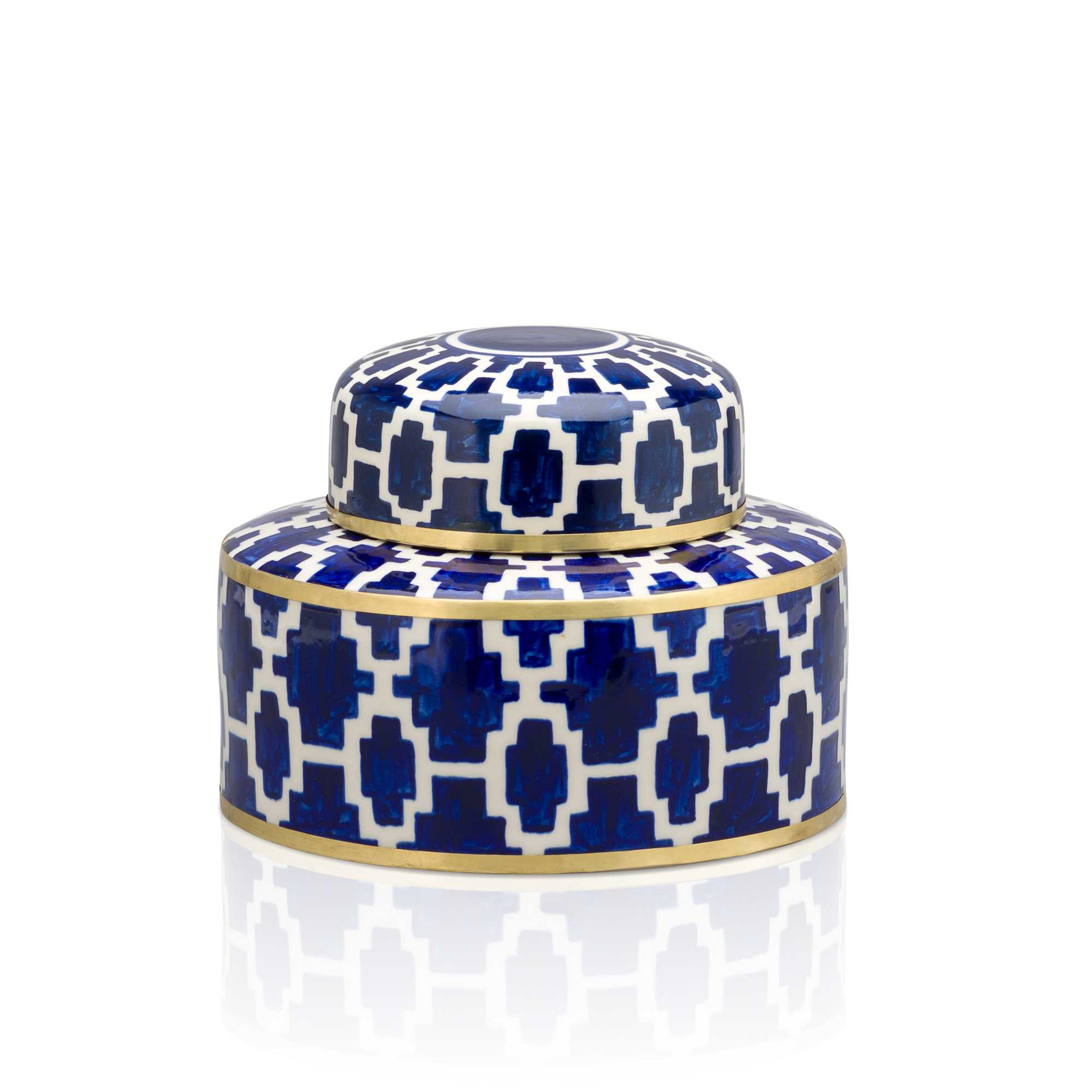 Ginger Jar Size L Hexa Town Pattern