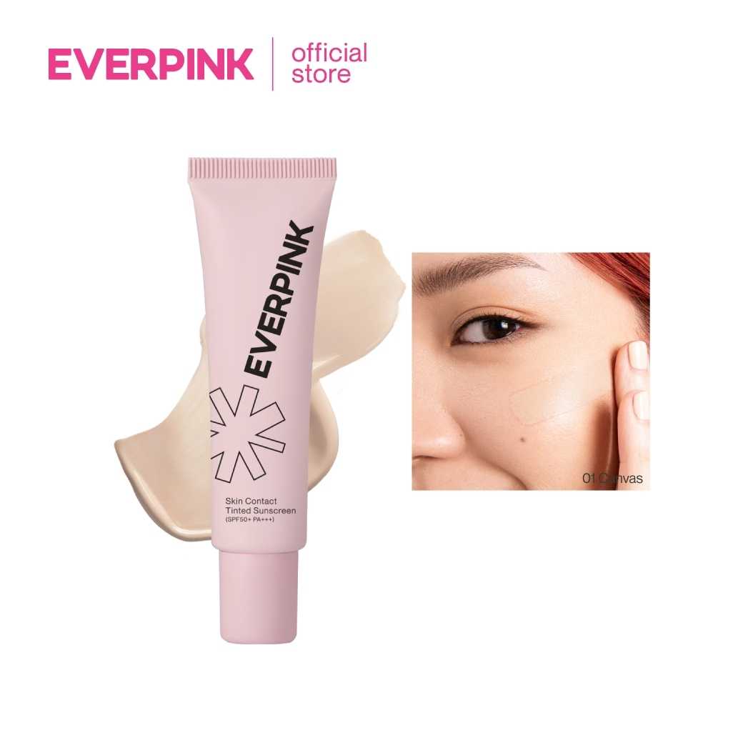 [ใหม่] EVERPINK Skin Contact Tinted Sunscreen SPF50+ PA+++ ทิ้นท์กันแดดผสมรองพื้น เนื้อบางเบา