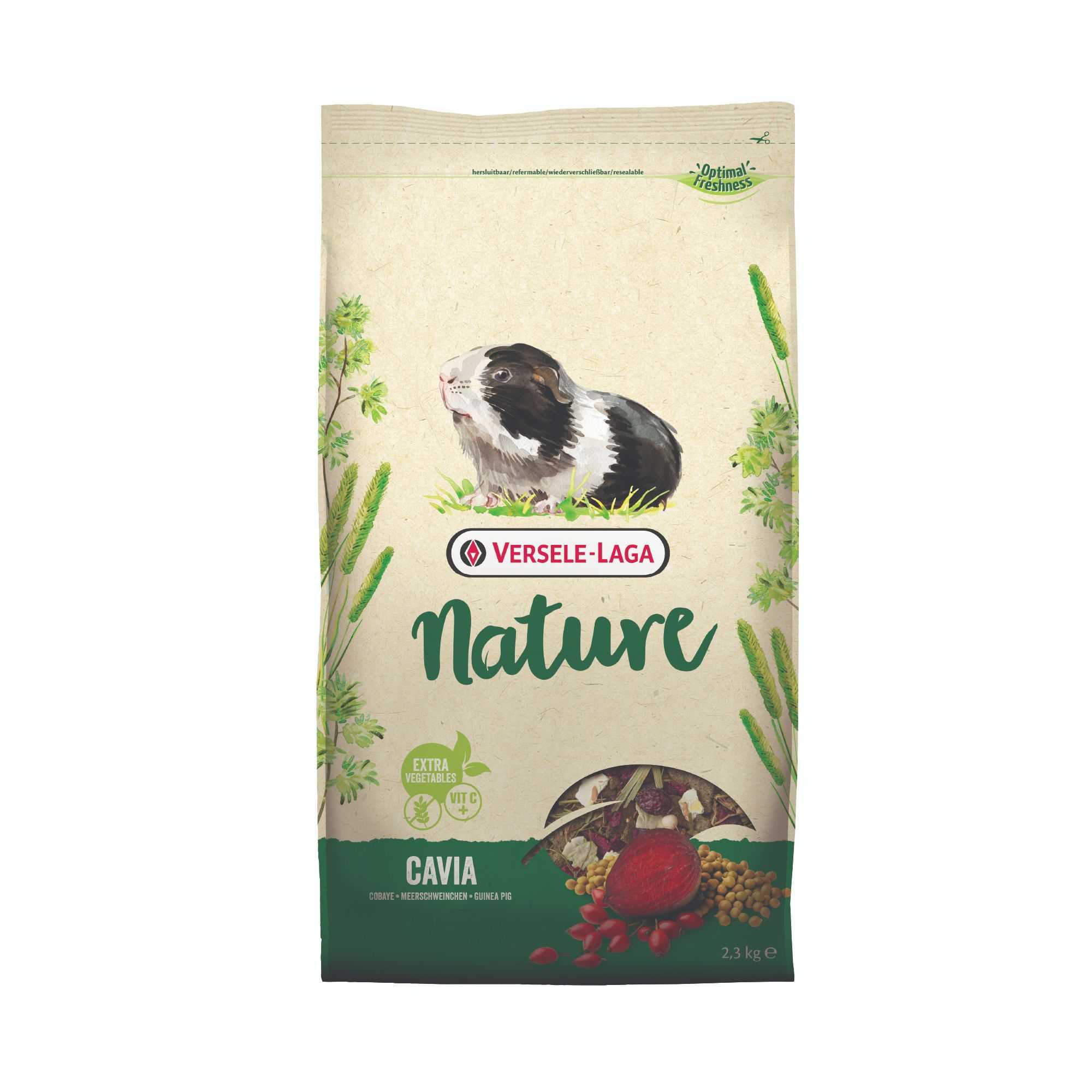 อาหารหนูแก๊สบี้ เนเจอร์ คาเวีย Versele-Laga Nature Cavia ผักสด ผลไม้และสมุนไพร 700ก.