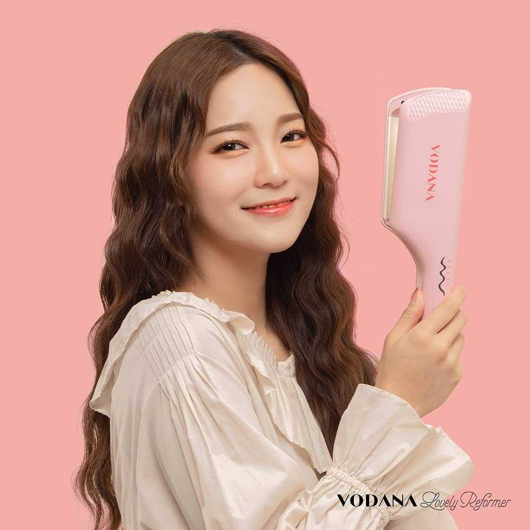 ( พร้อมส่ง ) Vodana Triple Flow Wave Iron 32 mm สี Pink Vanilla