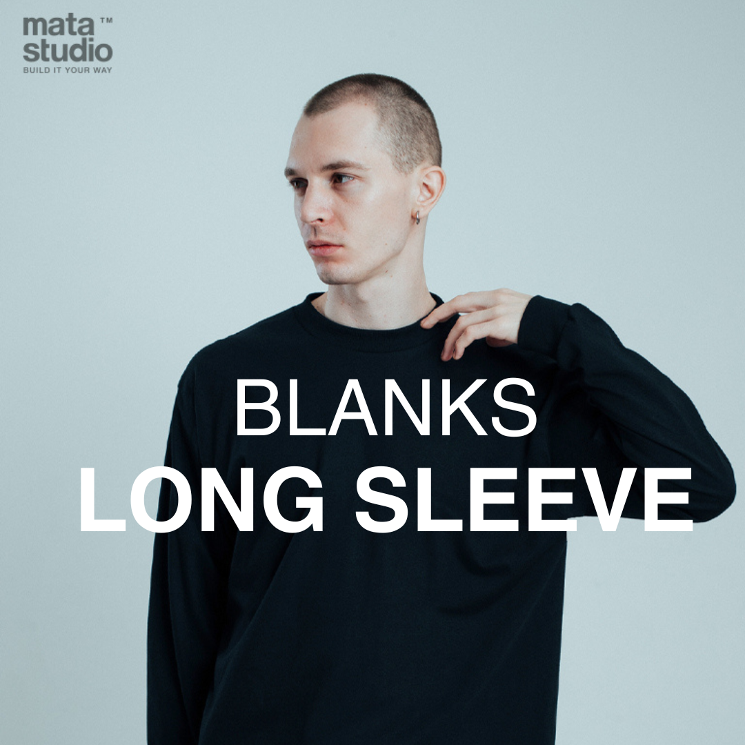 MATA LONG SLEEVE เสื้อยืดแขนยาวคอตตอน 100% สีดำ คุณภาพสูง ไม่ยืดไม่ย้วย ไม่ยับ พร้อมป้ายแทคดึงออกได้