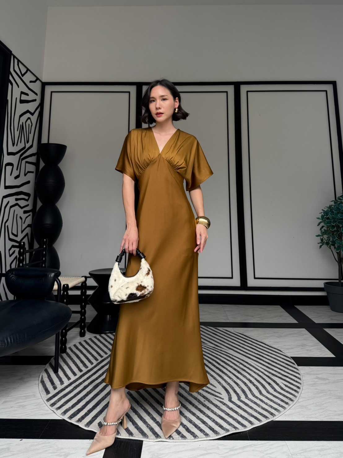 Sandra Dress เดรสซาติน เดรสไปงานแต่ง พร้อมส่ง 4 สี