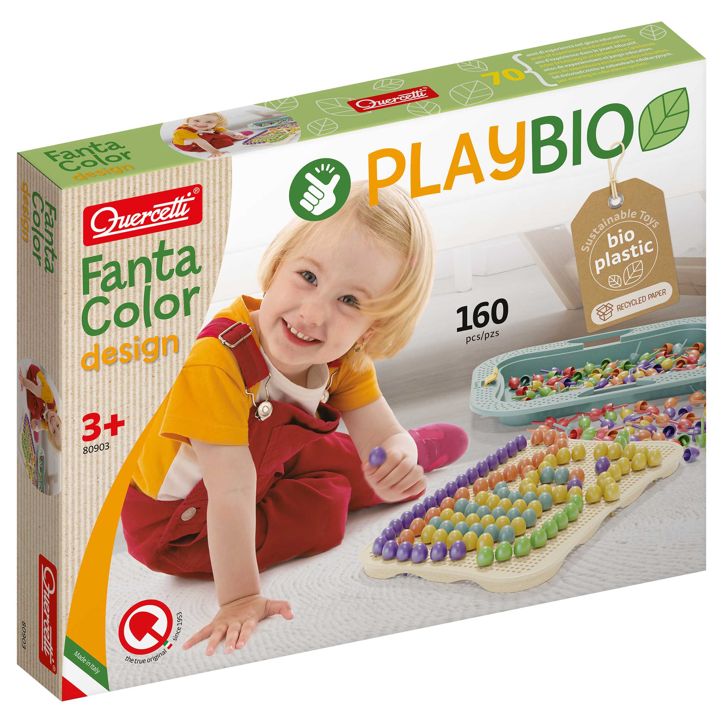 Quercetti FantaColor Design Bio เกมกระดานปักหมุดแฟนต้าคัลเลอร์ รุ่นเพลย์ไบโอ
