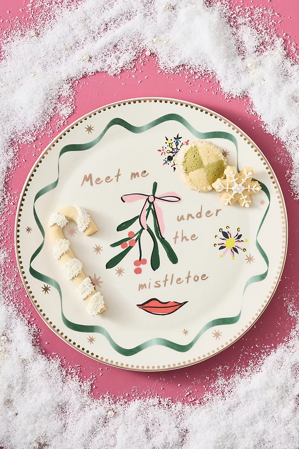 (Early Santa Sale) Caroline Mistletoe Stoneware Platter