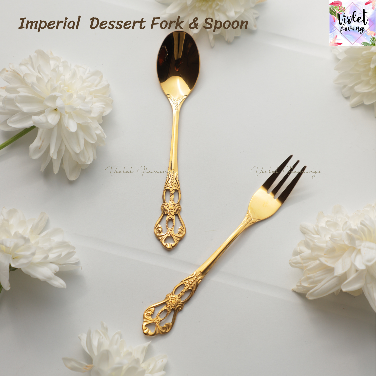 ชุดช้อนส้อมขนม Imperial Dessert Fork and Spoon 