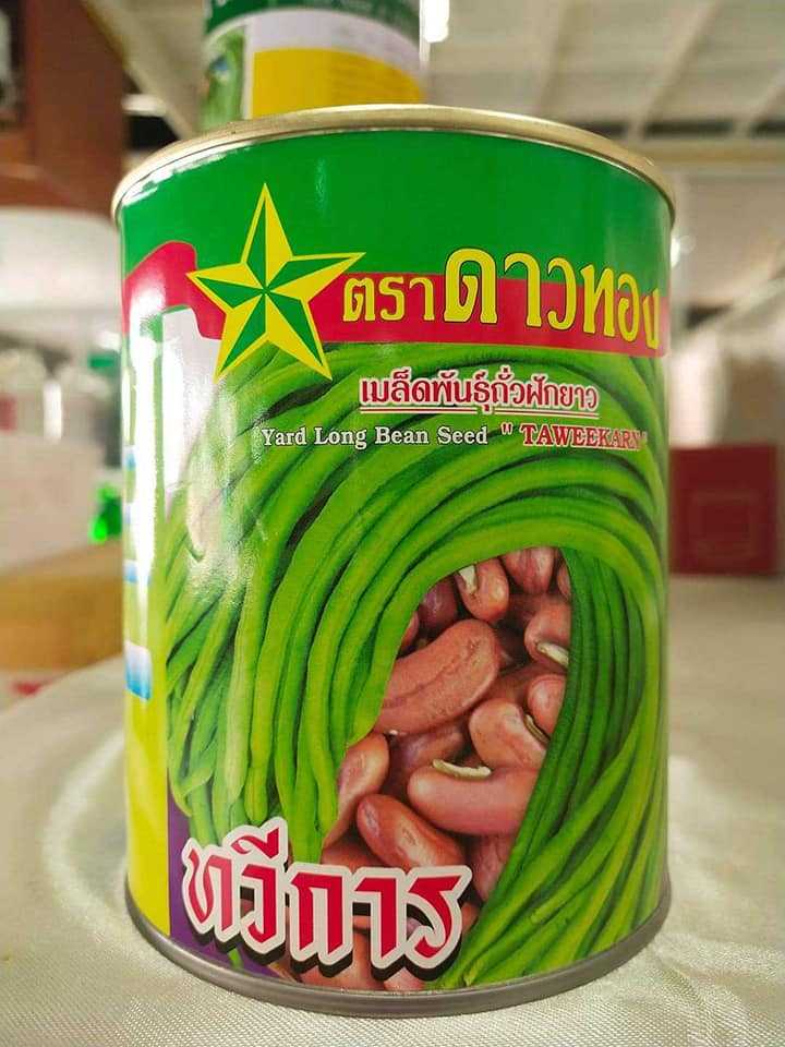 ถั่วฝักยาวทวีการ 500กรัม      #เมล็ดพันธ์ุ