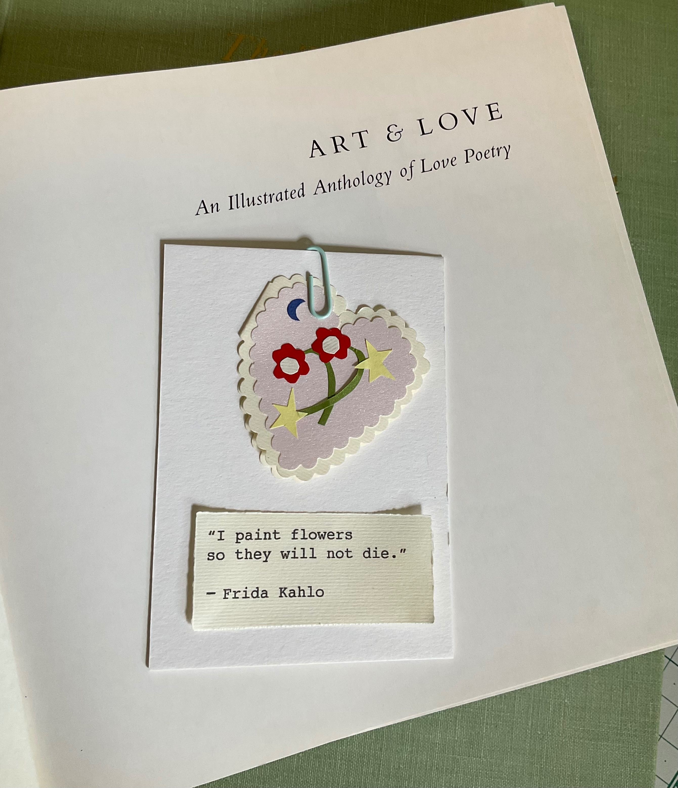 flower card / heart 