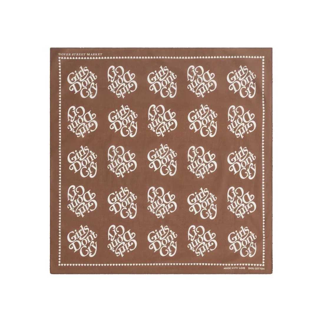 Girls Don't Cry X Logo Bandana (Brown)