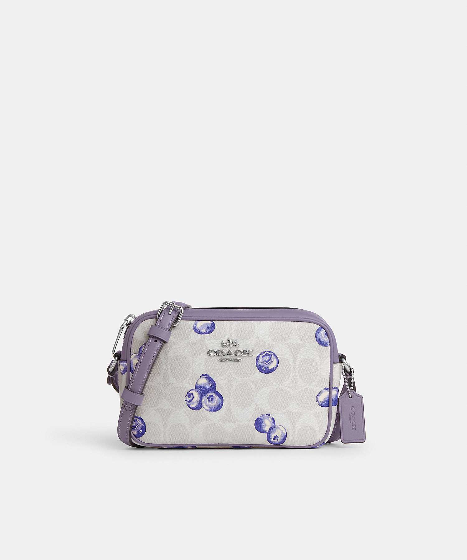 COACH MINI JAMIE CAMERA BAG IN SIGNATURE CANVAS WITH BLUEBERRY PRINT CR176 SVWPY