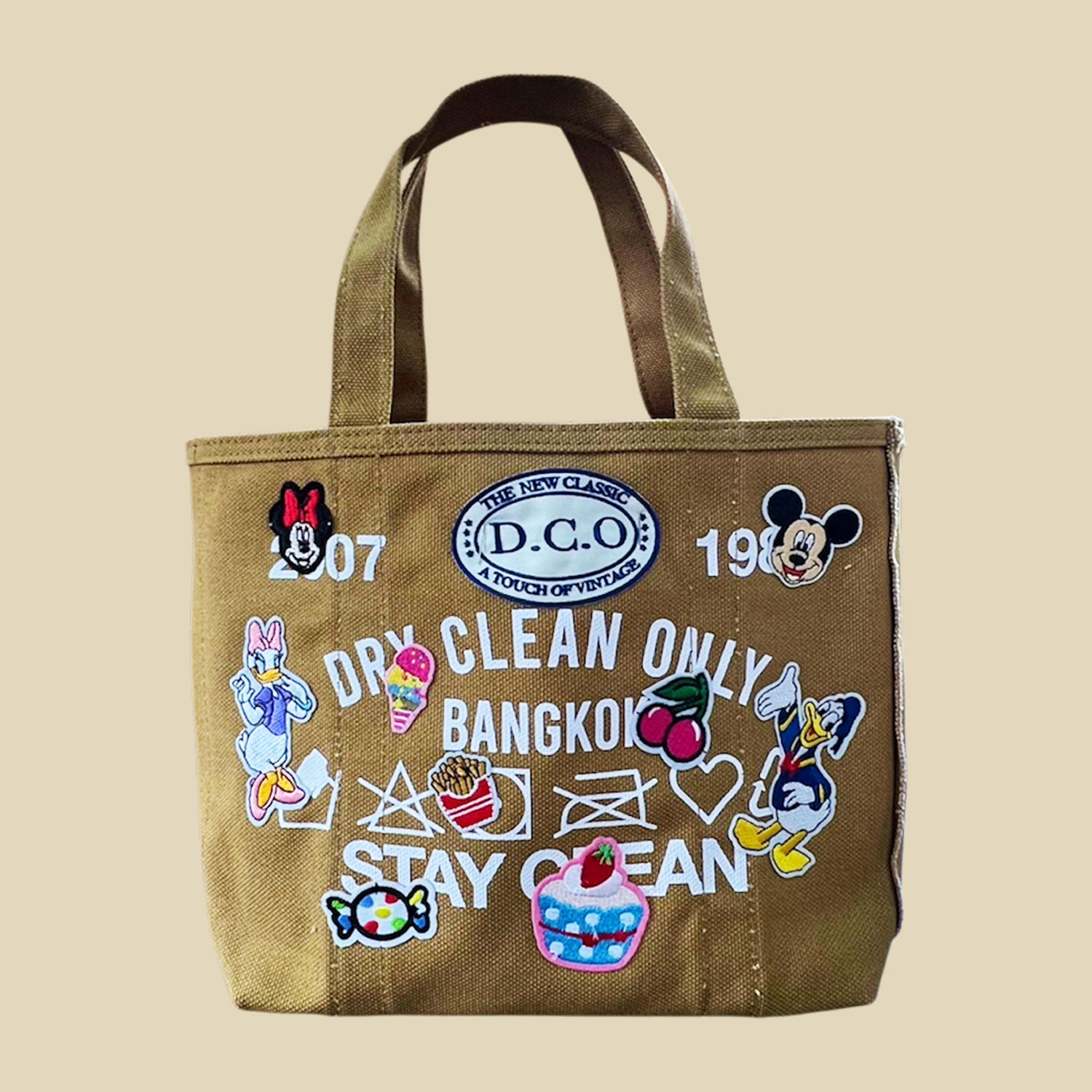 MINI TOTE PATCH ( BROWN )