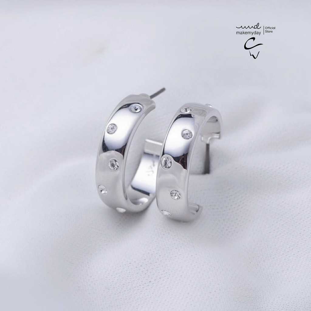 Crystalwork ต่างหูห่วง crystal รุ่น COSMOS ขนาด 1.8cm