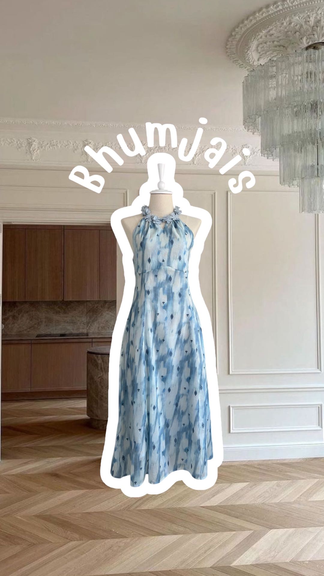 #BJChiffonDress250105 (750THB)—blue—