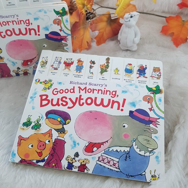 [หนังสือ] Richard Scarry's Goodmorning Busytown Board Book #New Board book #แท้ #หมอรวงข้าวแนะนำ