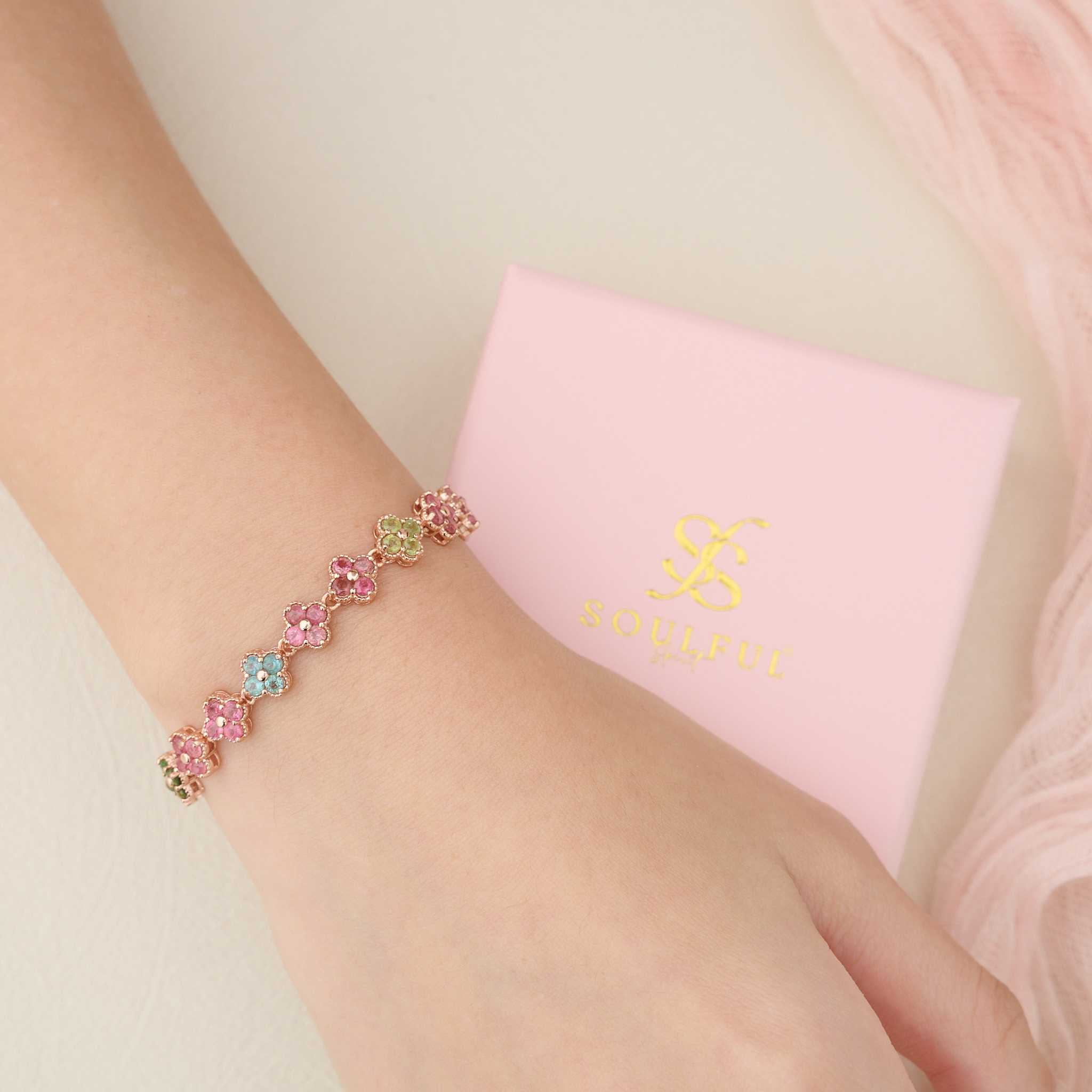 สร้อยข้อมือเปลี่ยนพลังงานลบให้เป็นพลังงานบวก Tourmaline 5 สี🌈