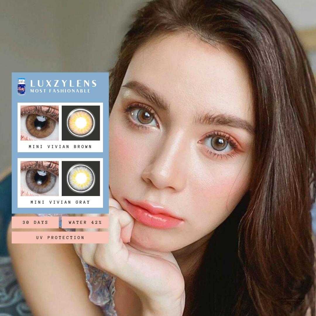 Mini Vivian มินิ วิเวียน เลนส์3สี ทรีโทน ตัดขอบบางๆ เน้นตาคุ้มสีสวยฟุ้งสไตล์เกาหลี 💖