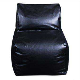 เก้าอี้ BeanBag ทรงโซฟาเดี่ยว -วัสดุหนังเทียม PVC-สีดำ (ผ้าเปล่า) None Filling
