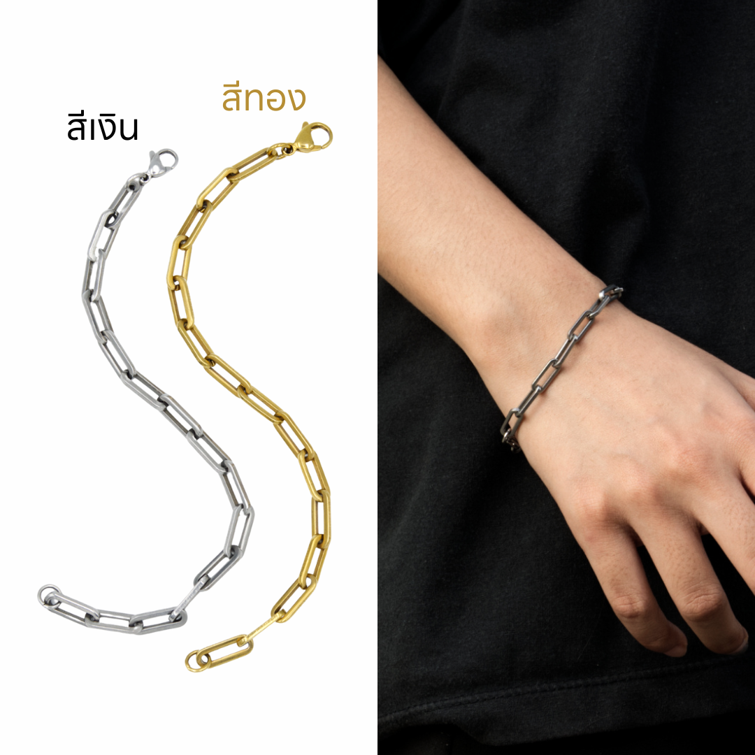 G1 สร้อยข้อมือสแตนเลส ขนาด 4mm