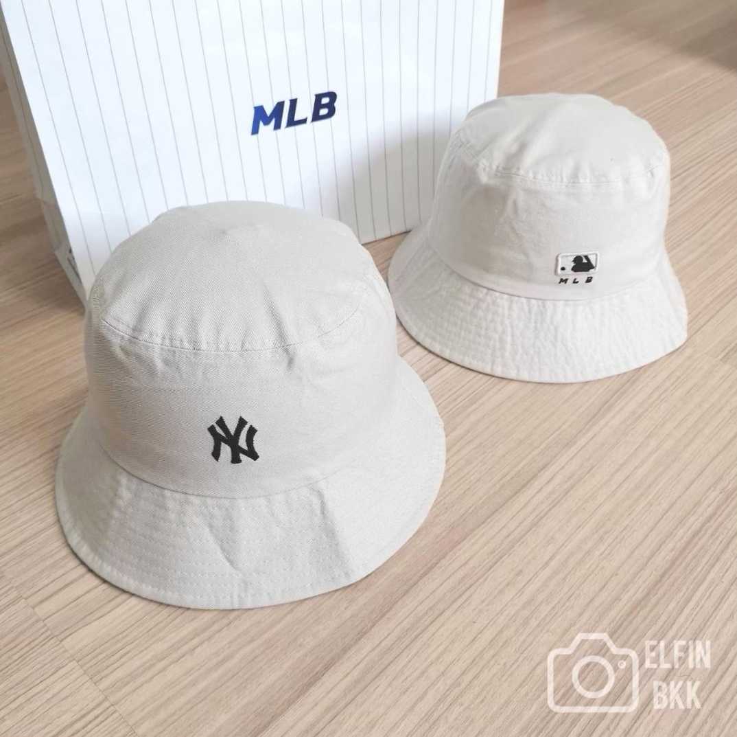 ขายดี⭐ MLB Rookie Bucket Hat -NY B หมวกบักเก็ต หมวกปีกกว้าง สีขาว/สีดำ/สีเบจ/สีเขียว/สีน้ำตาล/สีเทา