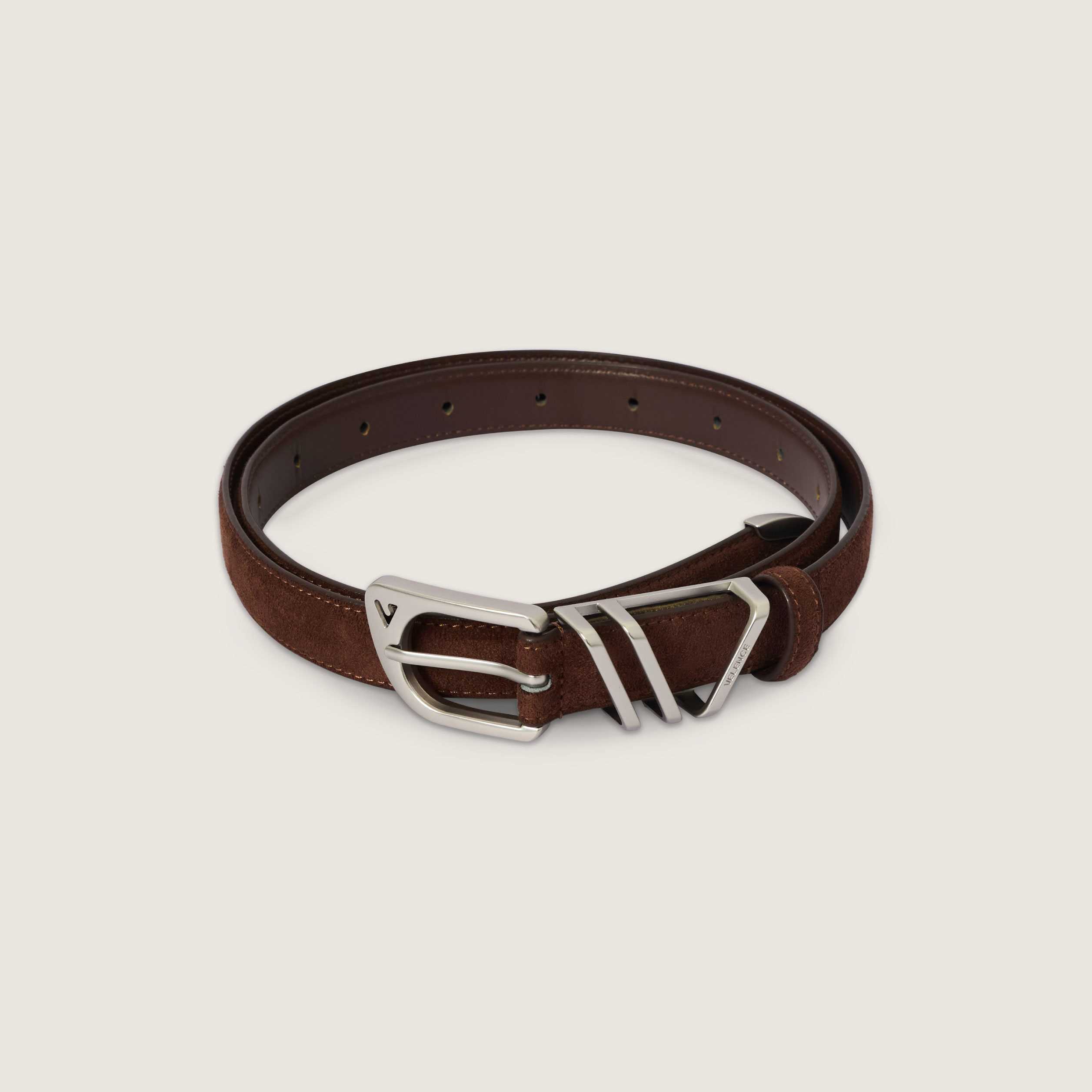 Deep Taupe V Define Suede Belt
