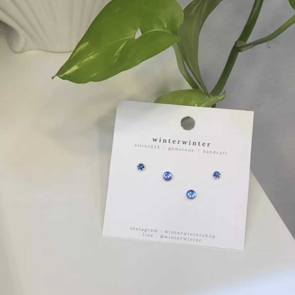 Winterwinter Jewelry Silver925 : ต่างหูเงินแท้ เป็นเซ็ตน่ารักมากๆ สามารถใส่ติดหูได้เลย