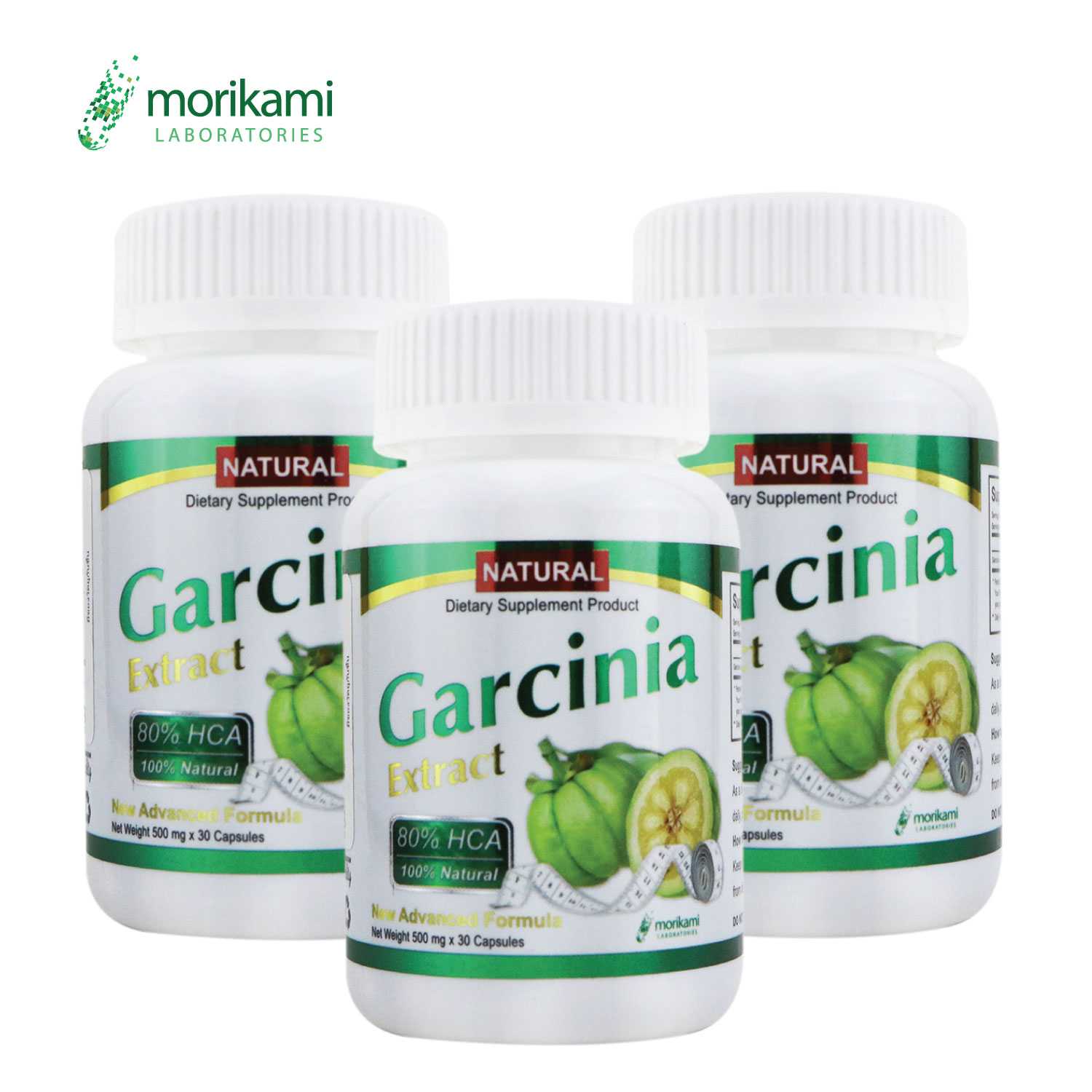 Garcinia Extract สารสกัดจากผลส้มแขก x 3 ขวด morikami LABORATORIES โมริคามิ ลาบอราทอรีส์