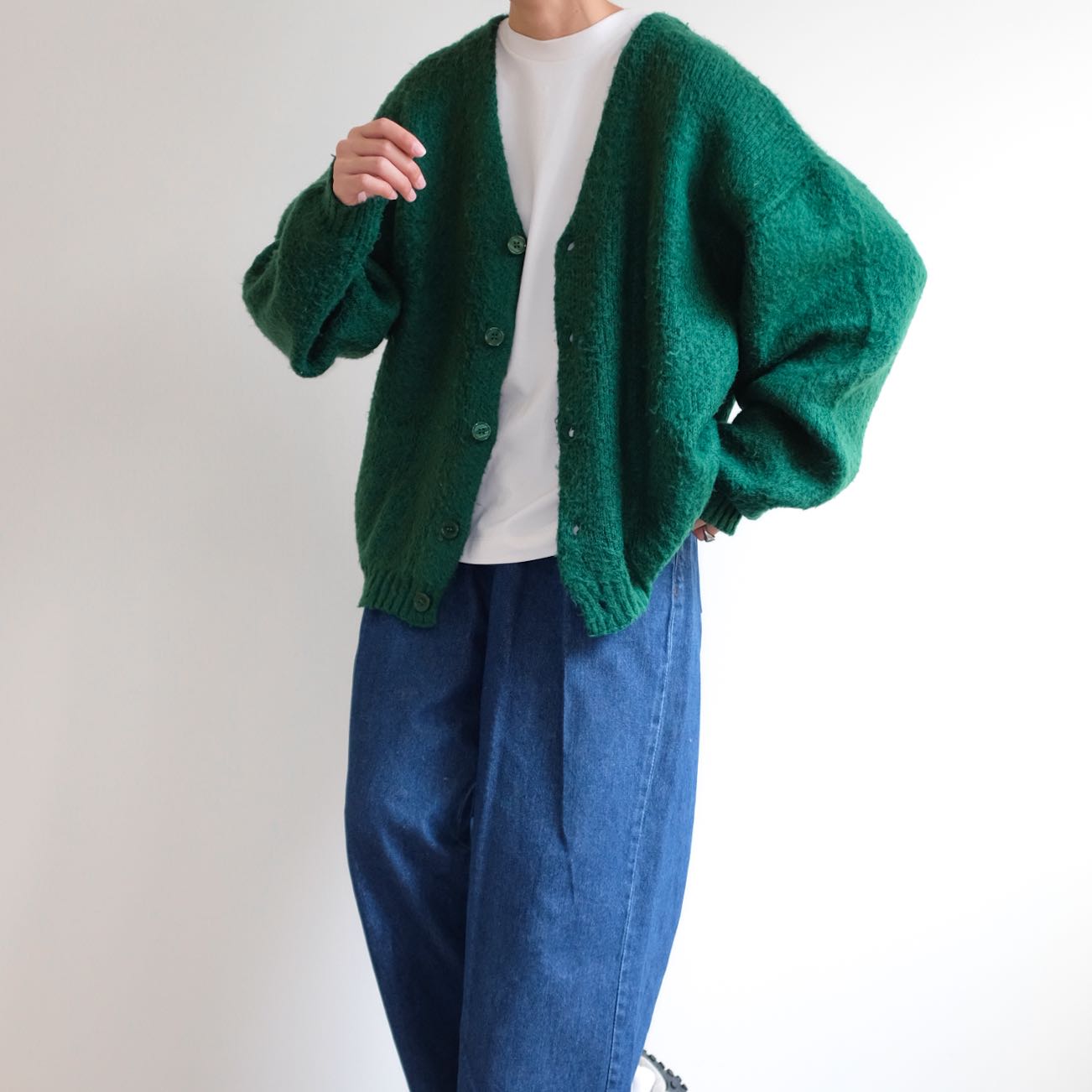 WEGO Cropped Knits Cotton Oversized Cardigan 