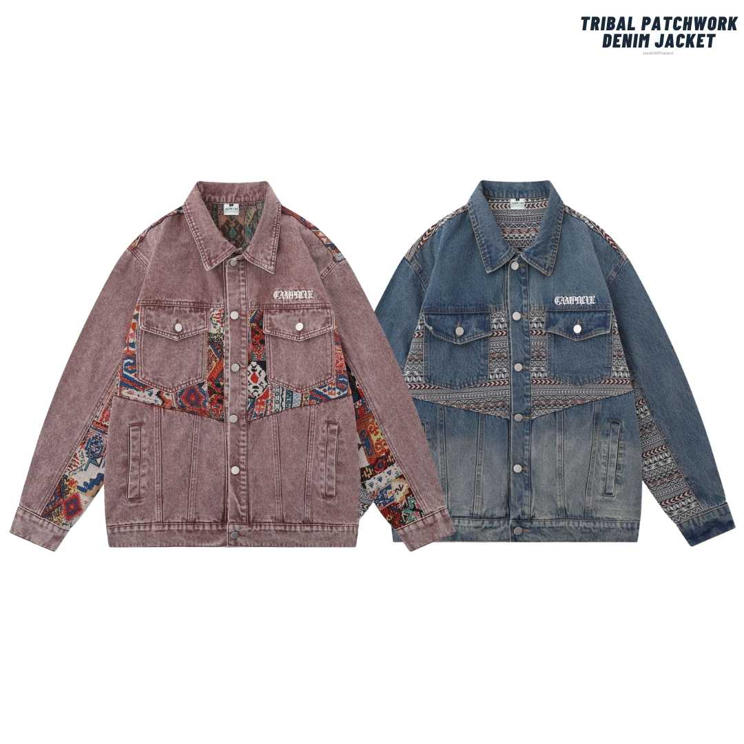 Jeera168 | Tribal Patchwork Denim Jacket (พรีออเดอร์)