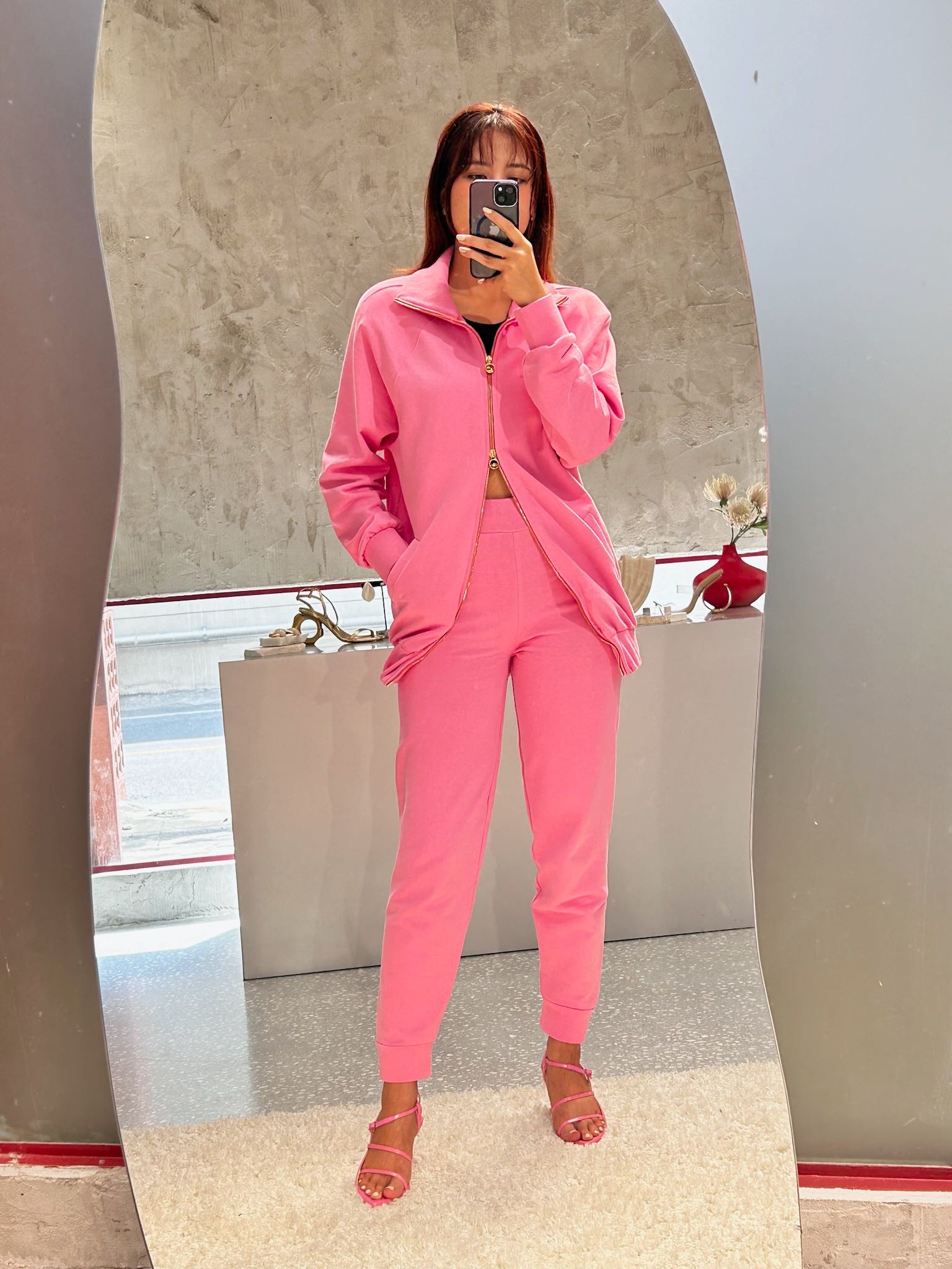 ROWEN ROSE LONG JOGGING PANTS - PINK