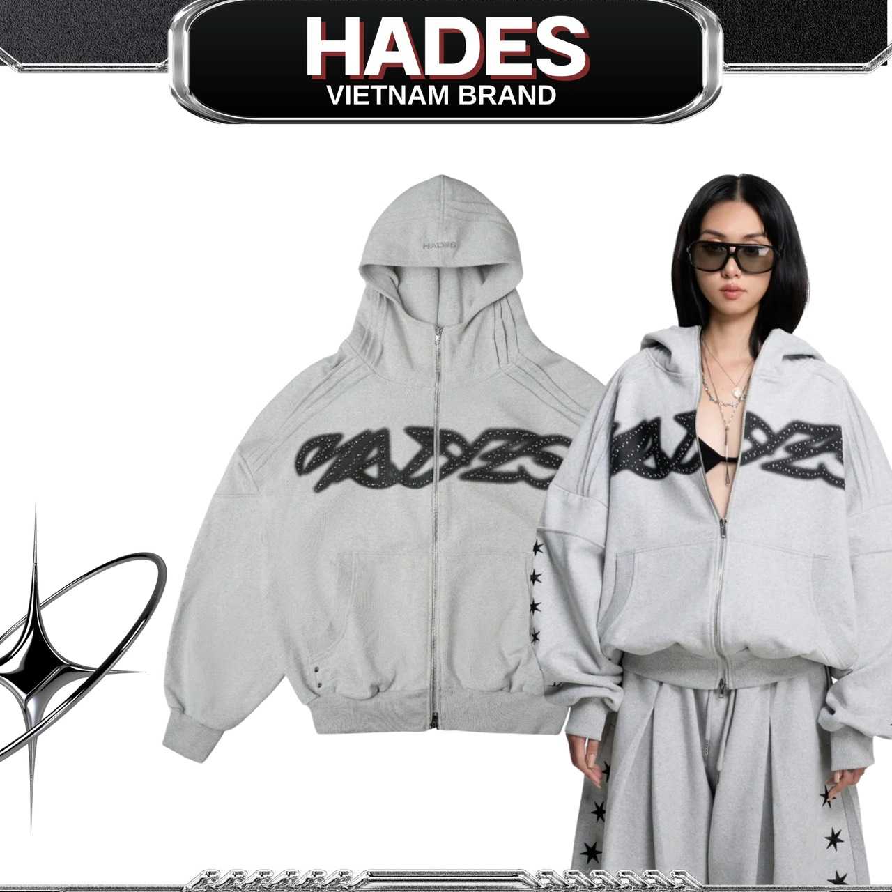 (พร้อมส่ง)🇻🇳Vietnam Brand | HADES VOID DRIFTER ZIP HOODIE