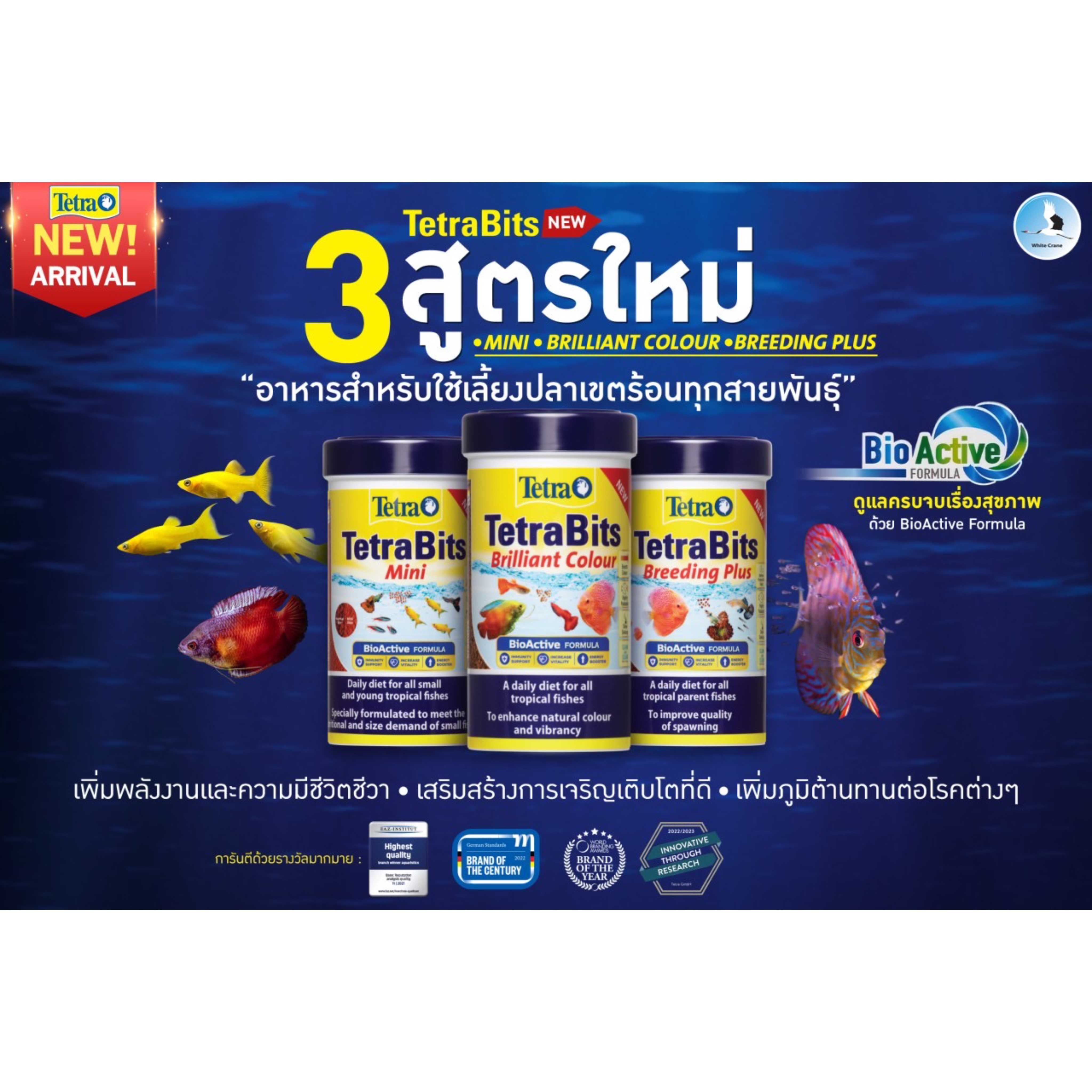 Tetra Bits อาหารปลายอดนิยมให้แล้วน้ำใสไม่มีขุ่น สูตรใหม่ถึง 3 แบบ