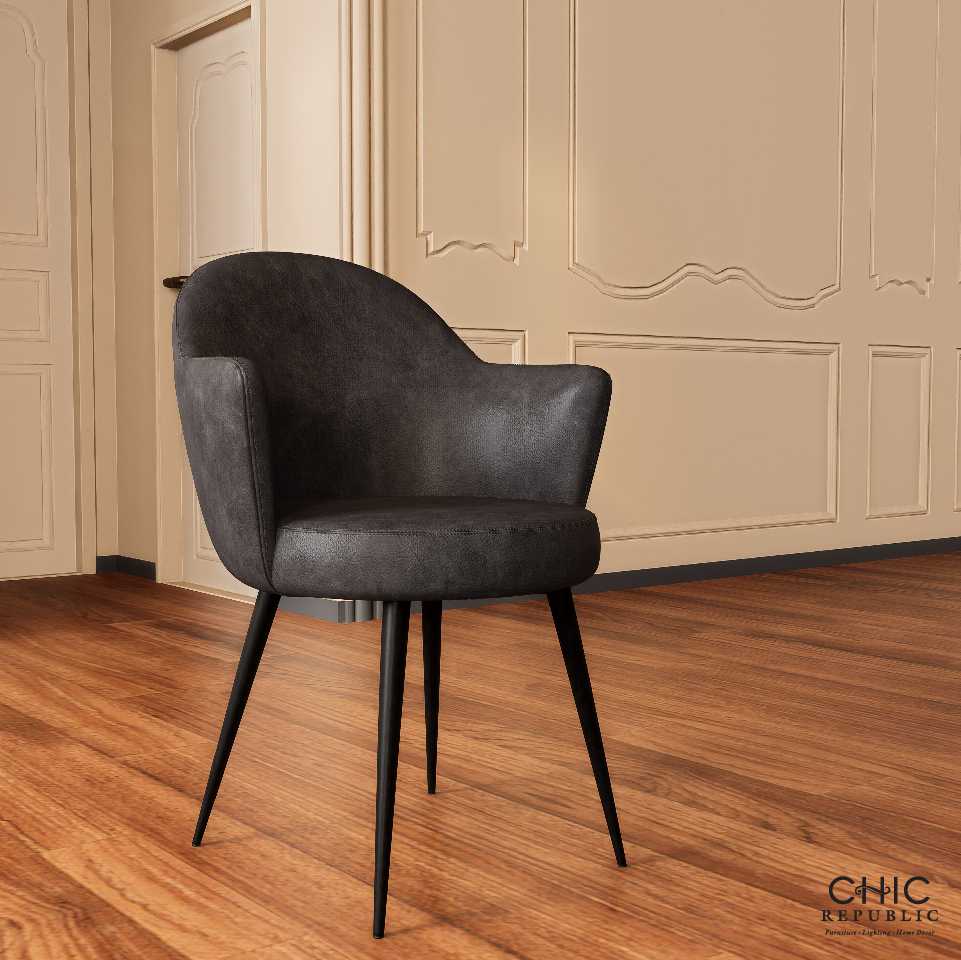 Chic Republic RIBER,เก้าอี้รับประทานอาหาร - สี น้ำตาลเข้ม