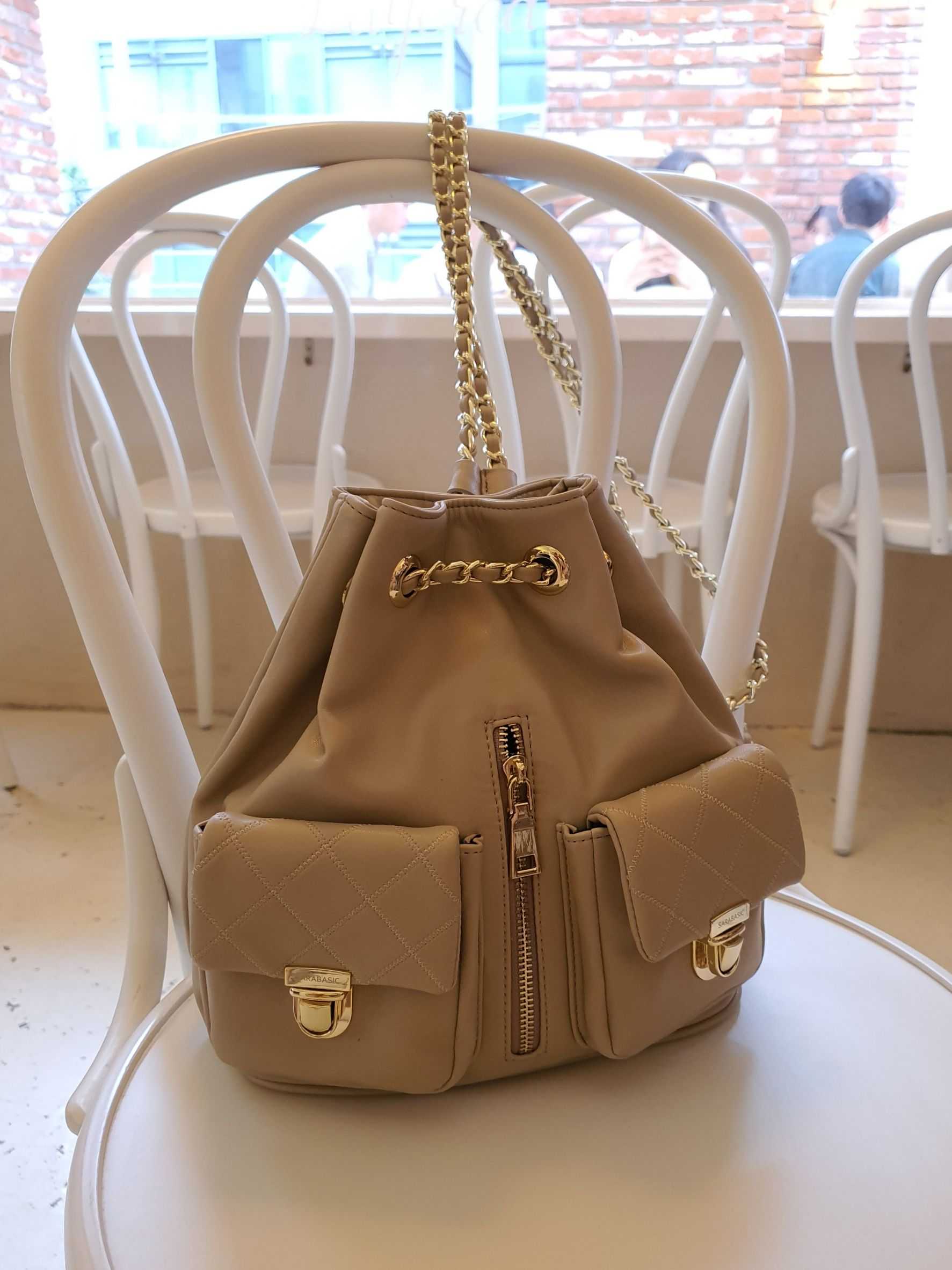 กระเป๋าเป้รุ่น LADY BAG สีเบจ NUDE BEIGE ( sarabasic only )