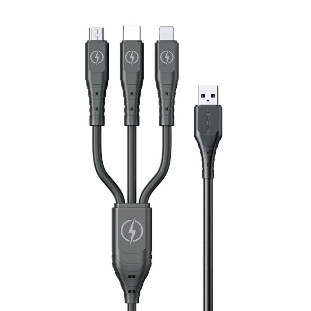 สายชาร์จแบบ 3 in 1 ชาร์จเร็วรวม 3.0A สายยาว 1.2 เมตร