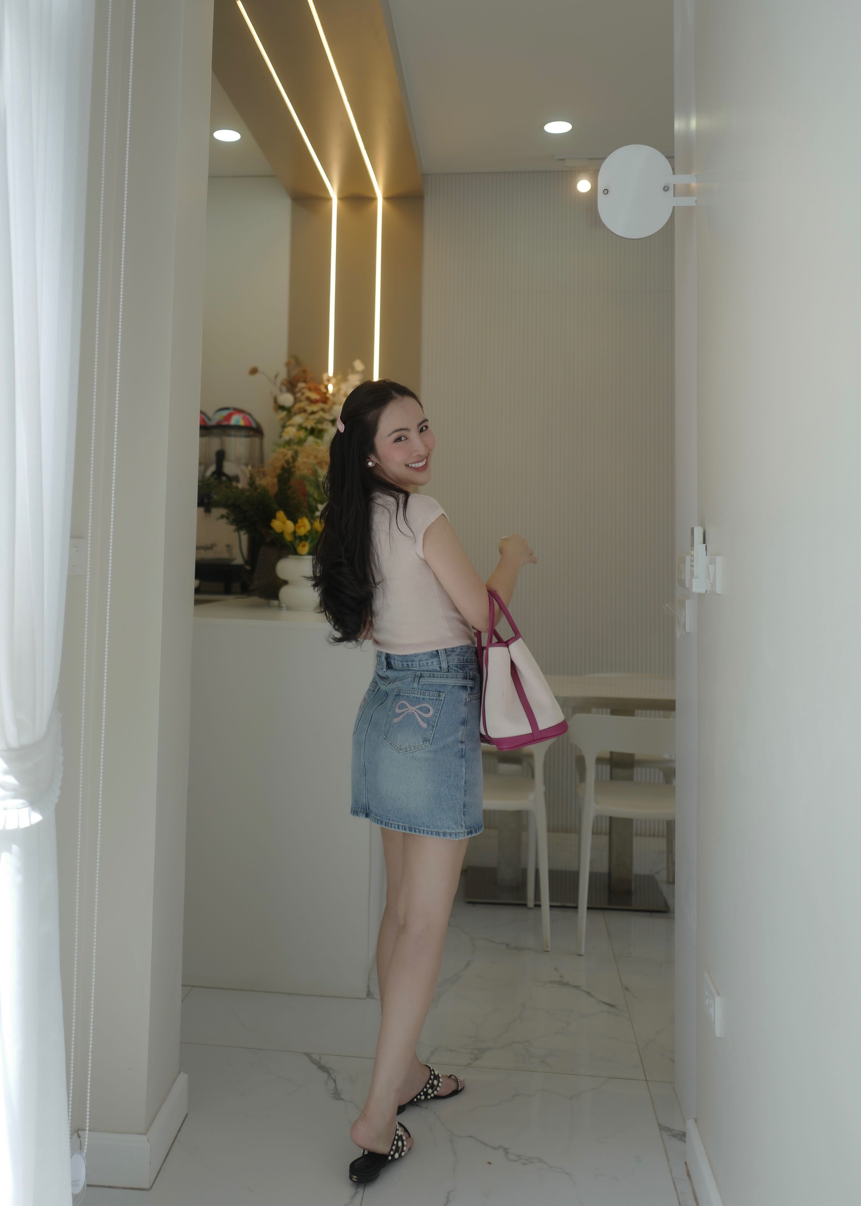  #BJBowJeanSkirt240301 (790THB)