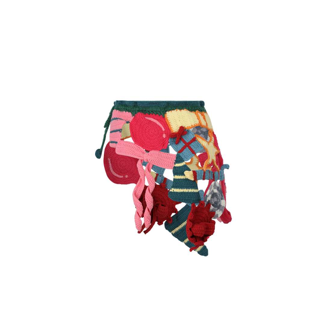 BLACKDOG BKK-AW2431-Party wrap skirt- ผ้าถักมือคลุมเอวผูกด้านข้าง (ไม่มีซับใน)