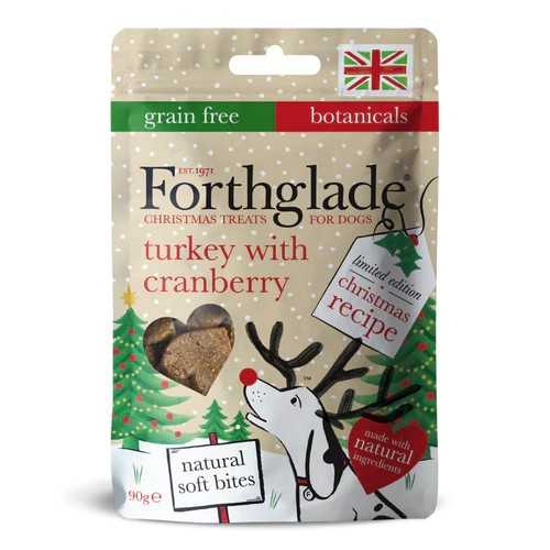 (พร้อมส่ง) Forthglade - Christmas Dog Treats - Turkey & Cranberry Soft Bites (90 g.)