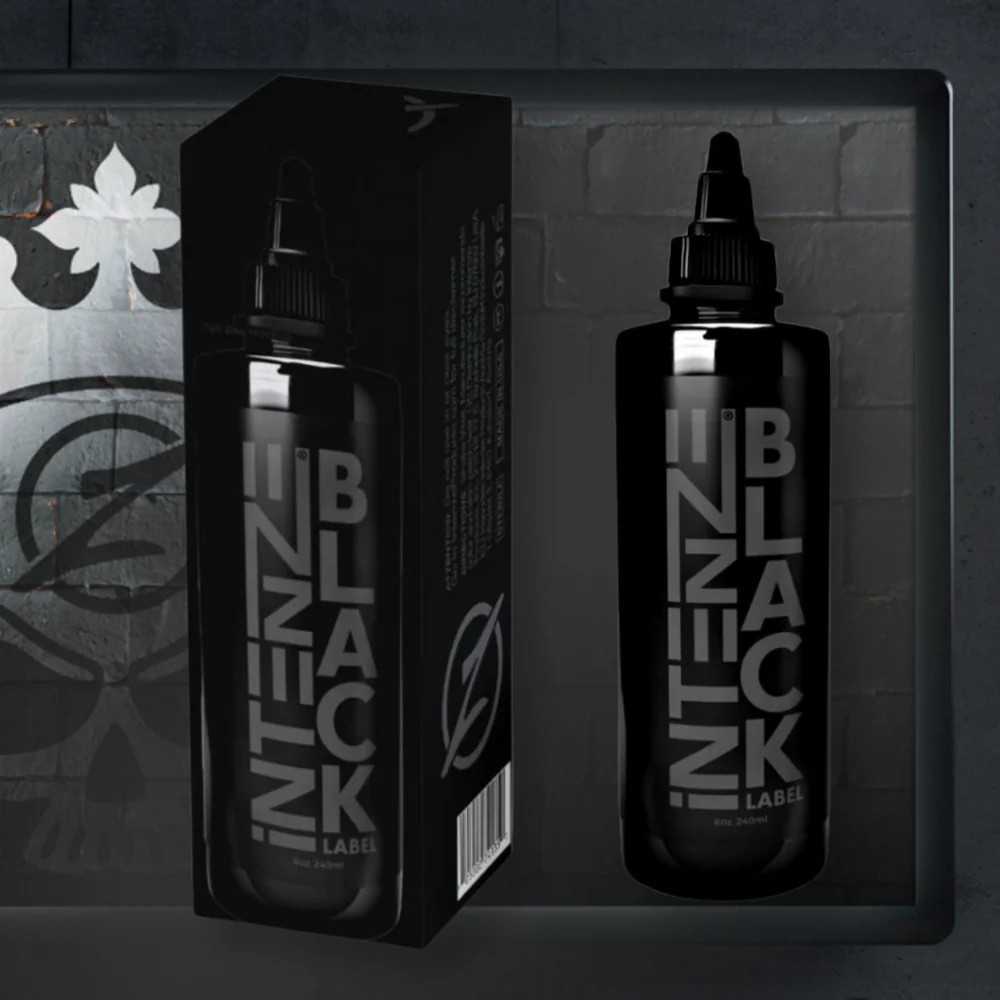 Intenze Black Label 8oz - black tattoo ink