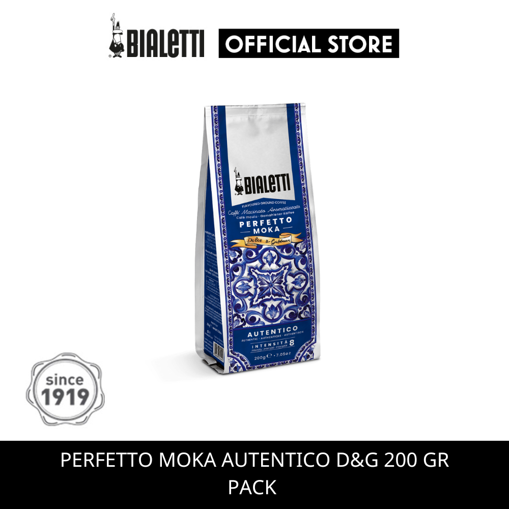 Bialetti x Dolce&Gabbana Mediterrean blue PACK - PERFETTO MOKA AUTENTICO 200g. [F-BL-DGBLUP200]