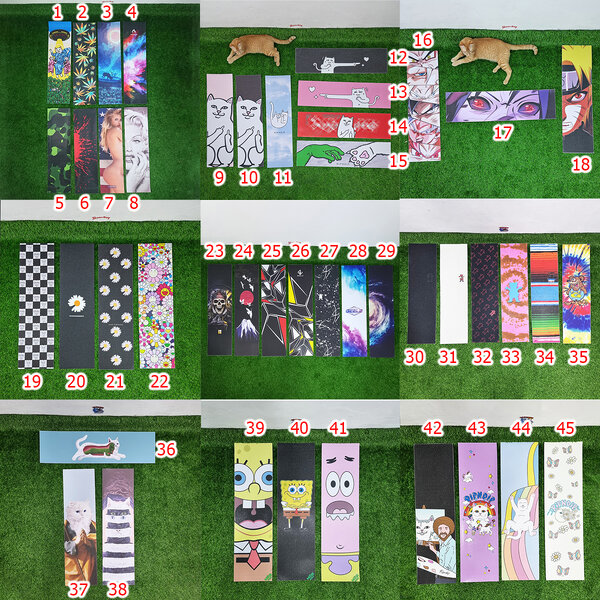 0503 skateboard Grip tape 83x24cm set 1 สติ๊กเกอร์กระดาษทราย ติด สเก็ตบอร์ด