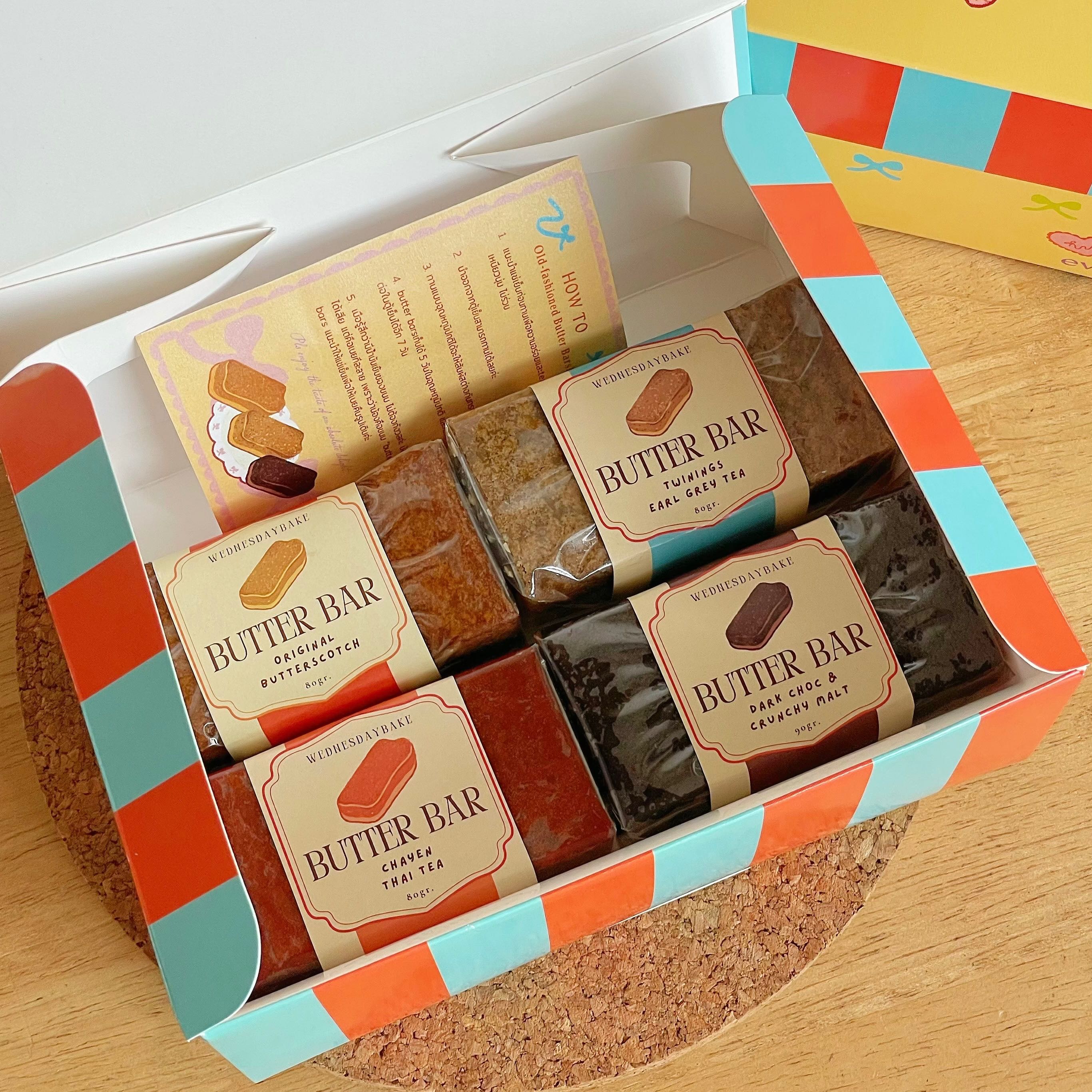 Butter Bars กล่องคละ4รส Original,Earlgrey,Chocmalt,Thaitea