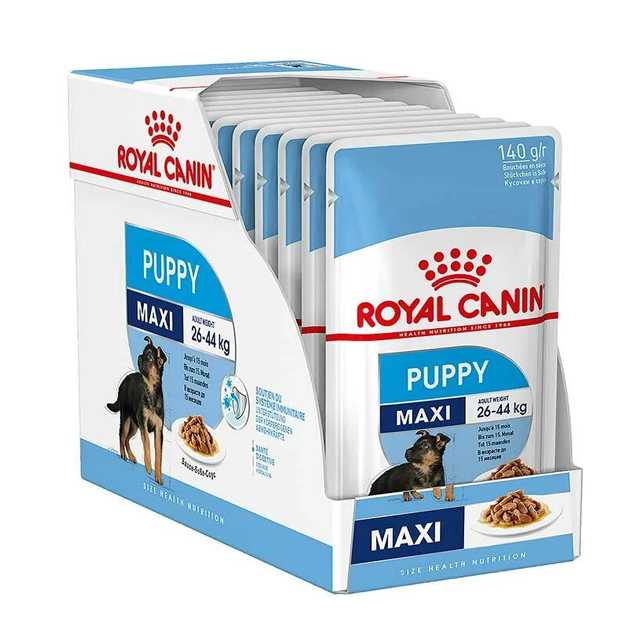 Royal canin Maxi puppy wet 140gx10 อาหารเปียกลูกสุนัขสุนัขพันธุ์ใหญ่