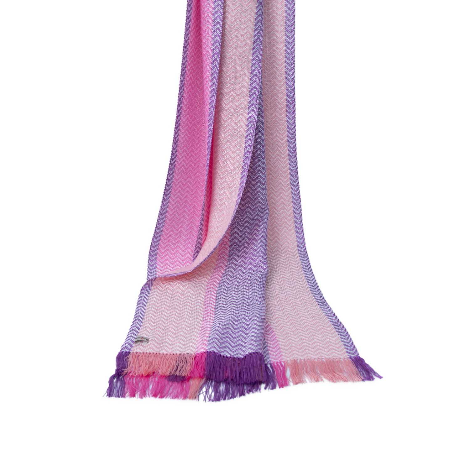 ผ้าพันคอ AW24 Zigzag Line Pink-Purple
