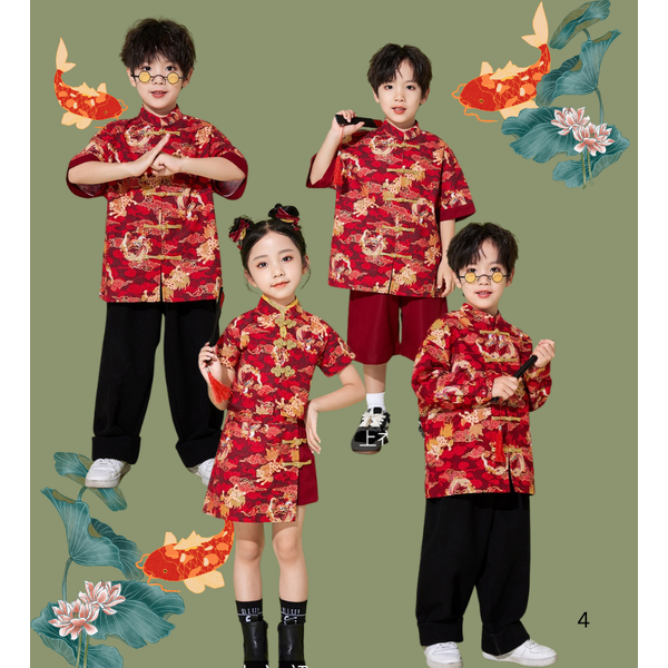 ชุดจีน เซ็ทเสื้อกี้เพ้า+กระโปรง กางเกง ลายใหม่ 2025