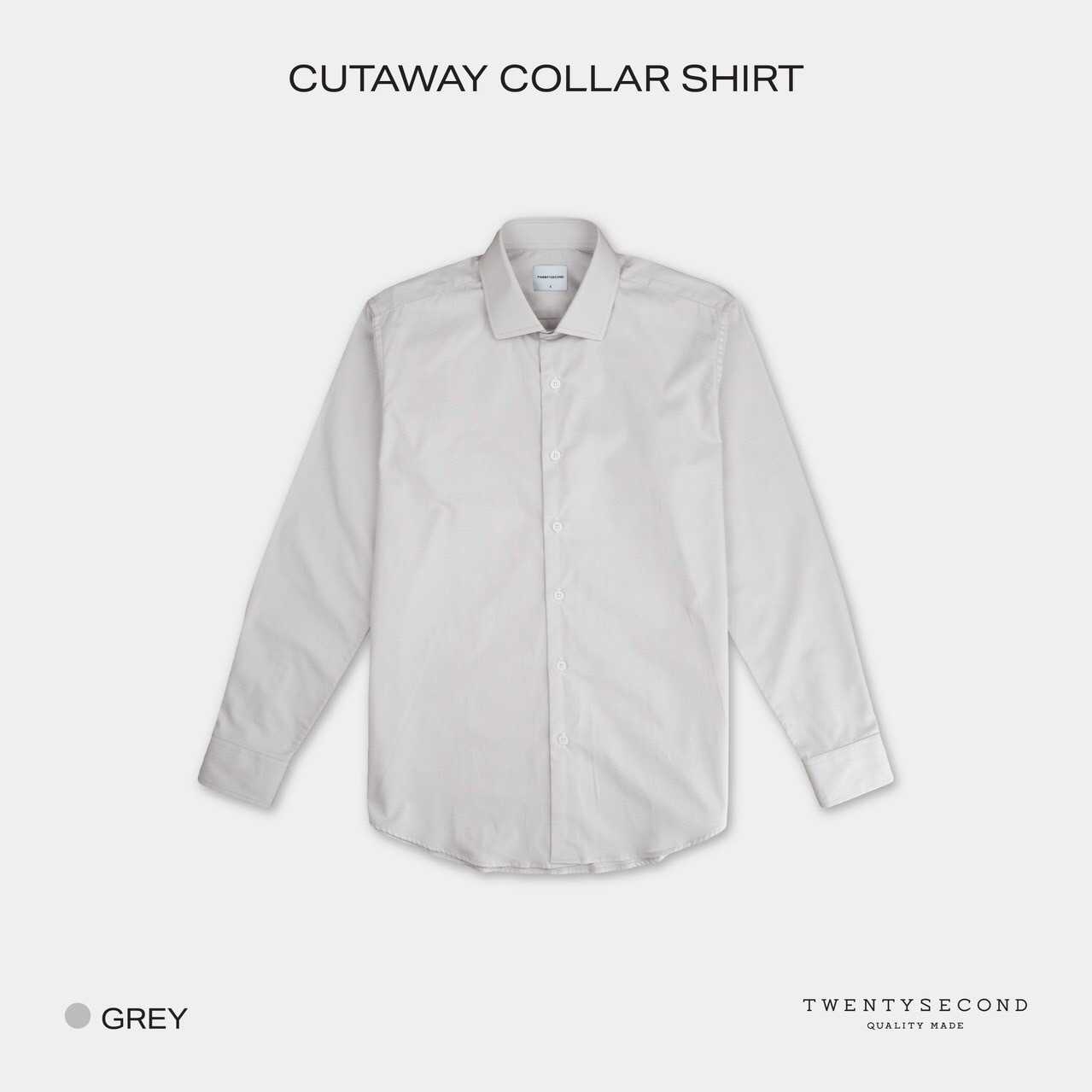 CUTAWAY NEW COLLAR SHIRT - GREY