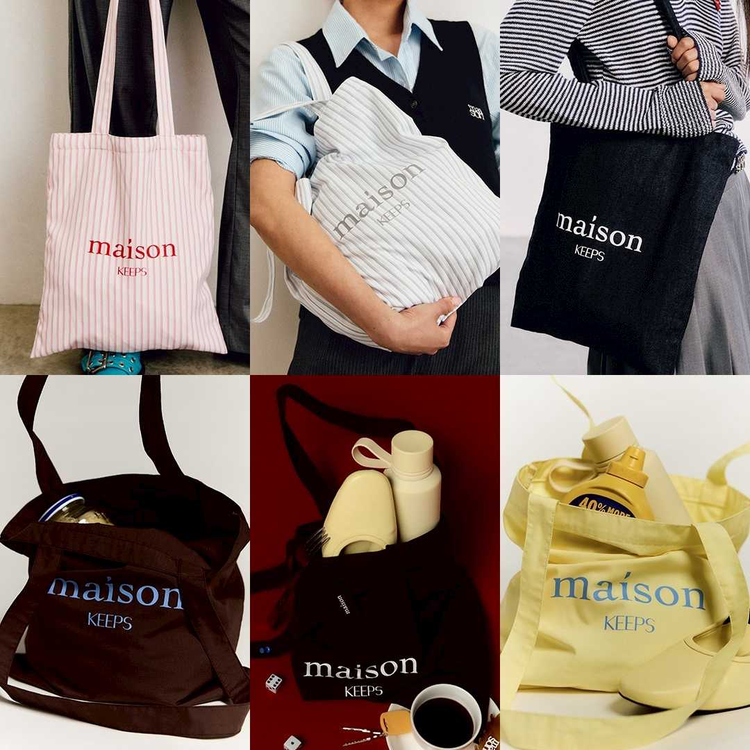 maison KEEPS | Daily Original Logo Tote Bag | Unisex | กระเป๋าผ้า