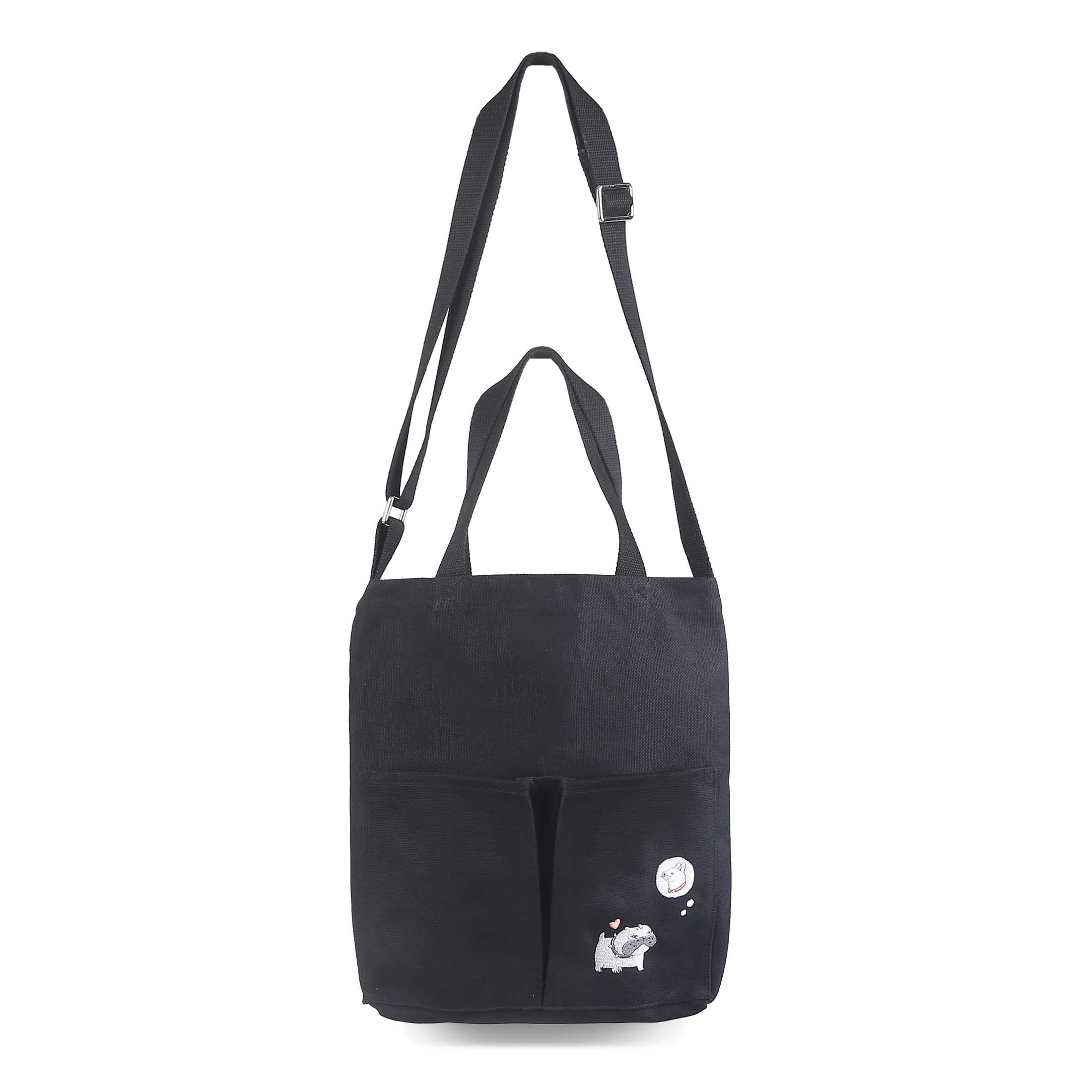 หมาจ๋า กระเป๋าผ้า ปักลาย จีจี้ ขนาด 38 x 42 cm - GiGI Tote Bag