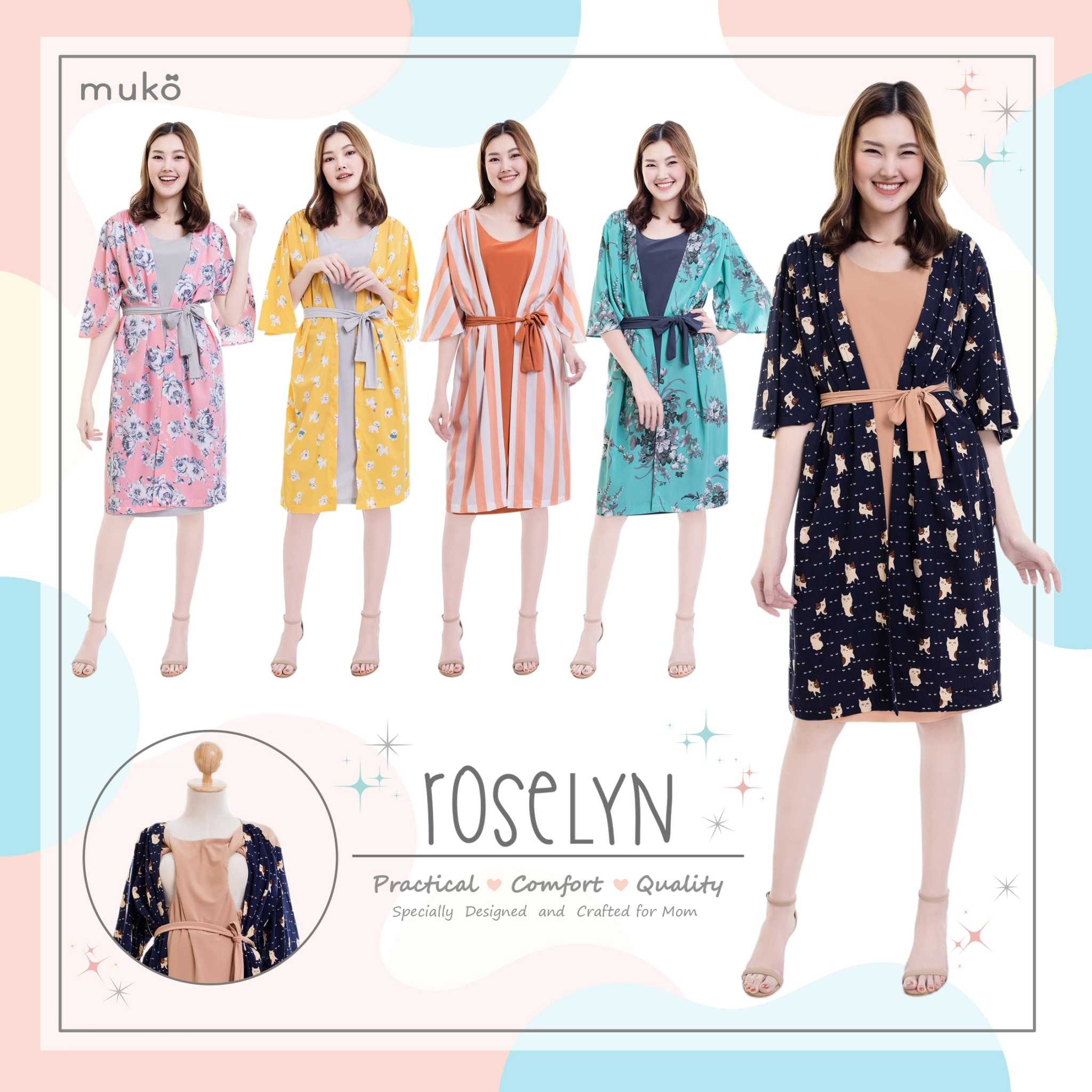 Muko Roselyn เดรสให้นม คลุมท้อง DP09 (Dresses)