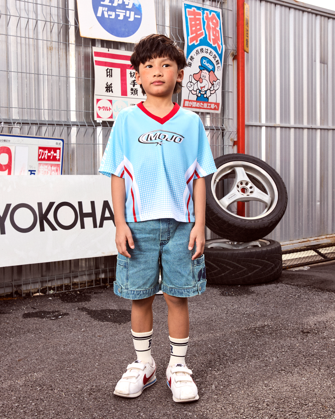 (Look1) Blue Drift Team Kid Jersey